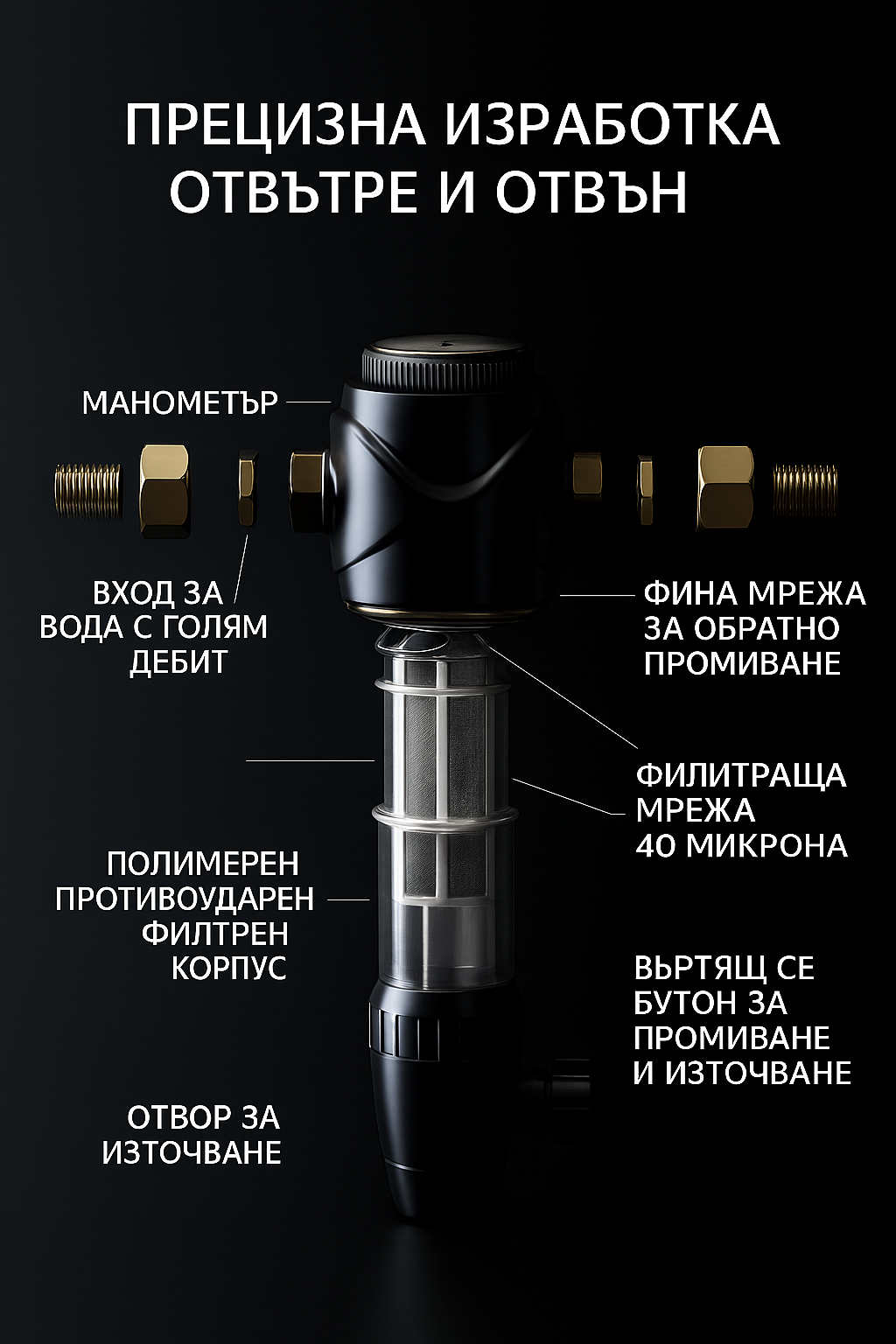 Централен предфилтър за вода