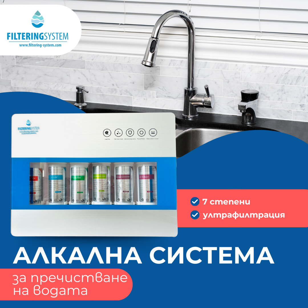 алкална система 7 степени ултрафилтрация и минерализатор баннер